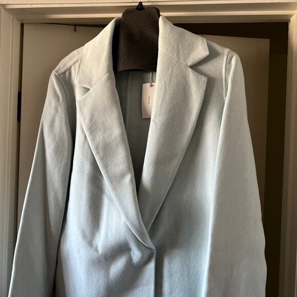 VINCE Classic Straight Wool-Blend Coat in Mint NWT 1X - Picture 3 of 6